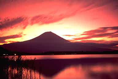 冬の田貫湖からの富士山　トップ写真